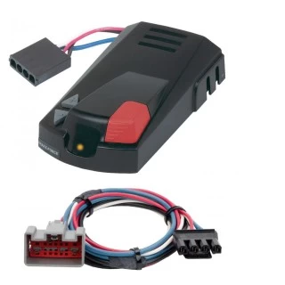 Hopkins Brake-Force Trailer Brake Control for 17-24 Ford F-250 F-350 F-450 F-550 Super Duty w/ Plug Play Wiring Adapter Time Based Eletric Trailer Brakes Module Box Controller