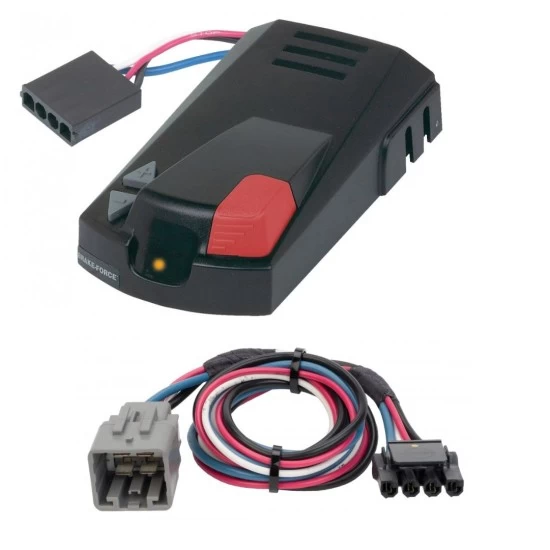 Hopkins Brake-Force Trailer Brake Control for 11-12 RAM 1500 2500 3500 w/ Plug Play Wiring Adapter Time Based Eletric Trailer Brakes Module Box Controller
