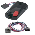 Hopkins Brake-Force Trailer Brake Control for 15-24 RAM 1500 2500 3500 4500 5500 w/ Plug Play Wiring Adapter Time Based Eletric Trailer Brakes Module Box Controller