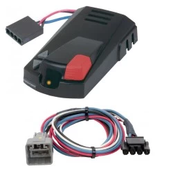 Hopkins Brake-Force Trailer Brake Control for 15-24 RAM 1500 2500 3500 4500 5500 w/ Plug Play Wiring Adapter Time Based Eletric Trailer Brakes Module Box Controller