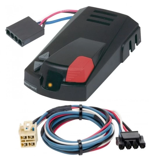 Hopkins Brake-Force Trailer Brake Control for 14-19 Chevy Silverado GMC Sierra 1500 15-23 Suburban w/ Plug Play Wiring Adapter Time Based Eletric Trailer Brakes Module Box Controller