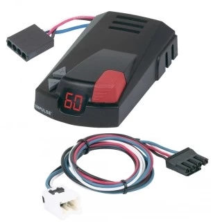 Hopkins Impulse Trailer Brake Control for 04-23 Nissan Armada Frontier 05-15 Xterra w/ Plug Play Wiring Adapter Time Based Eletric Trailer Brakes Module Box Controller