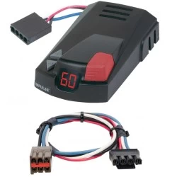 Hopkins Impulse Trailer Brake Control for 00-05 Ford Excursion w/ Plug Play Wiring Adapter Time Based Eletric Trailer Brakes Module Box Controller