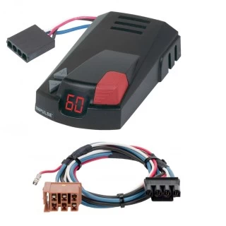 Hopkins Impulse Trailer Brake Control for 02 Chevy Avalanche 1500 2500 w/ Plug Play Wiring Adapter Time Based Eletric Trailer Brakes Module Box Controller