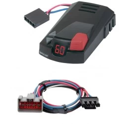 Hopkins Impulse Trailer Brake Control for 09-22 Ford F-150 w/ Plug Play Wiring Adapter Time Based Eletric Trailer Brakes Module Box Controller
