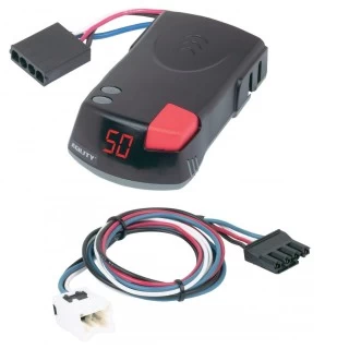 Hopkins Agility Trailer Brake Control for 04-24 Nissan Titan w/ Plug Play Wiring Adapter Proportional Eletric Trailer Brakes Module Box Controller