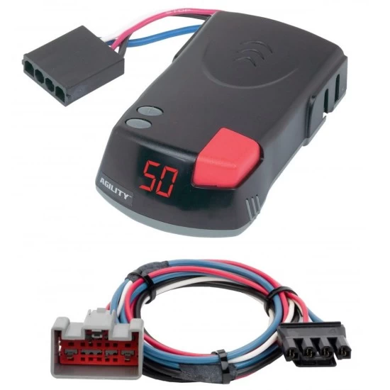 Hopkins Agility Trailer Brake Control for 15-24 Ford Expedition Lincoln Navigator w/ Plug Play Wiring Adapter Proportional Eletric Trailer Brakes Module Box Controller