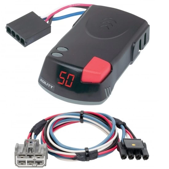 Hopkins Agility Trailer Brake Control for 08-21 Buick Enclave w/ Plug Play Wiring Adapter Proportional Eletric Trailer Brakes Module Box Controller