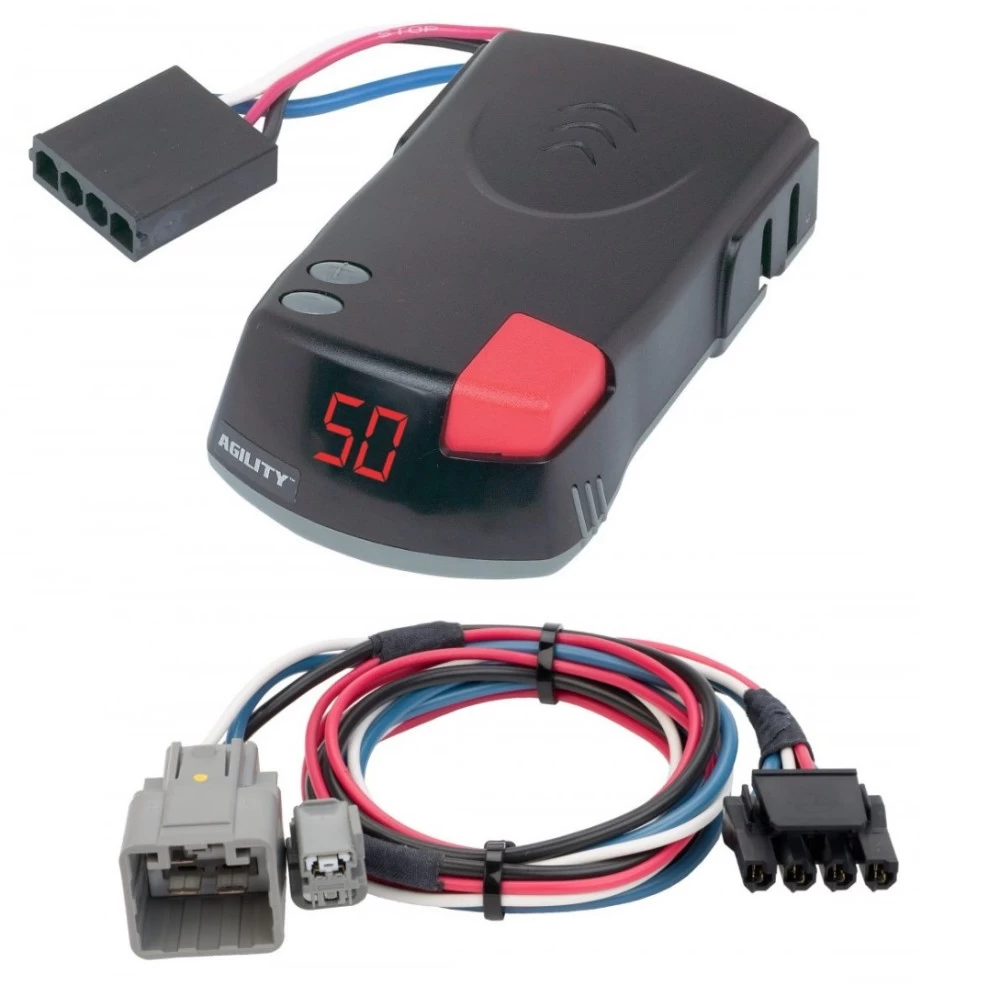 Hopkins Agility Trailer Brake Control for 13-14 RAM 1500 2500 3500 w/ Plug Play Wiring Adapter Eletric Proportional Module Box Controller