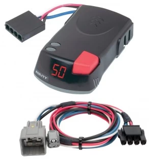 Hopkins Agility Trailer Brake Control for 13-14 RAM 1500 2500 3500 w/ Plug Play Wiring Adapter Eletric Proportional Module Box Controller