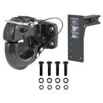 CURT 30K Pintle Hook and 20K Adjustable Pintle Mount for 2-1/2 Inch Hitch – Heavy Duty