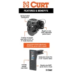 CURT 30K Pintle Hook and 20K Adjustable Pintle Mount for 2-1/2 Inch Hitch – Heavy Duty
