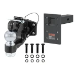CURT 15K Pintle Hitch with 2-5/16 inch Ball Combo, 2 inch Adjustable Mount