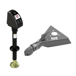 Bulldog 3.5K A-Frame Powered Drive Trailer Jack 14" Lift w/ 5K Collar-Lok Coupler for 2" Ball