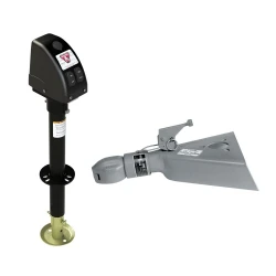 Bulldog 3.5K A-Frame Powered Drive Trailer Jack 14" Lift w/ 12.5K Collar-Lok Coupler for 2-5/16" Ball