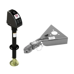 Bulldog 3.5K A-Frame Powered Drive Trailer Jack 14" Lift w/ 15K Collar-Lok Coupler for 2-5/16" Ball