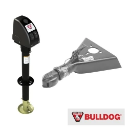 Bulldog 3.5K A-Frame Powered Drive Trailer Jack 14" Lift w/ 15K Collar-Lok Coupler for 2-5/16" Ball