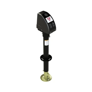Bulldog 3.5K A-Frame electric trailer jack with 14-inch lift and 5K Collar-Lok coupler