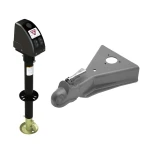 Bulldog 3.5K A-Frame Electric Powered Trailer Jack with 12.5K Wedge-Latch Coupler