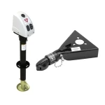 Bulldog 3.5K Electric A-Frame Trailer Jack and 7K Collar-Lok Coupler Bundle