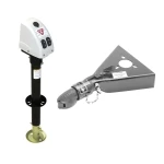 Bulldog 3.5K Electric A-Frame Trailer Jack with 5K Collar-Lok Coupler Bundle