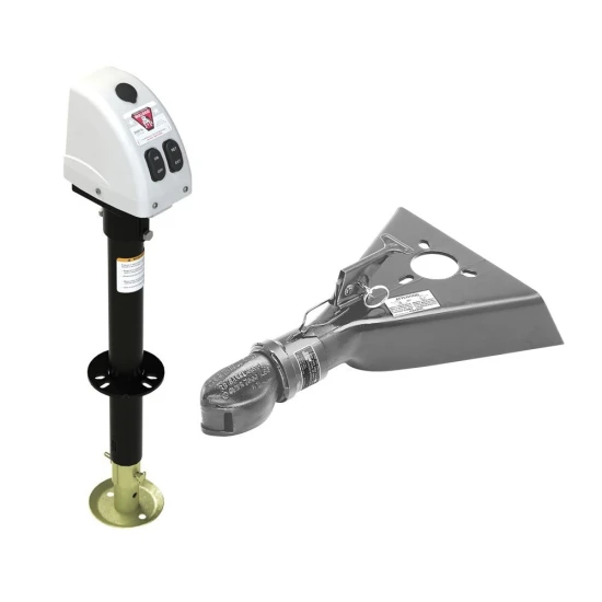 Bulldog 3.5K Electric A-Frame Trailer Jack with 7K Collar-Lok Coupler