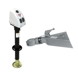 Bulldog 3.5K A-Frame Powered Drive Trailer Jack 14" Lift w/ 12.5K Collar-Lok Coupler for 2-5/16" Ball