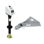 Bulldog 3.5K electric A-frame trailer jack with 12.5K Collar-Lok coupler