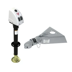 Bulldog 3.5K A-Frame Powered Drive Trailer Jack 14" Lift w/ 12.5K Collar-Lok Coupler for 2-5/16" Ball
