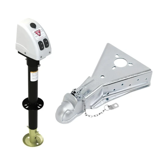 Bulldog 3.5K Electric A-Frame Powered Trailer Jack with 15K Cast Head Coupler