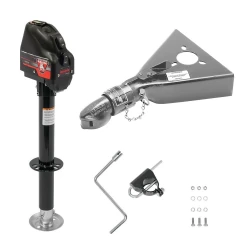 Bulldog 4K Powered Drive A-Frame Trailer Jack 14" Lift w/ 7K Collar-Lok Coupler for 2" Ball
