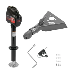 Bulldog 4K Powered Drive A-Frame Trailer Jack 14" Lift w/ 5K Collar-Lok Coupler for 2" Ball