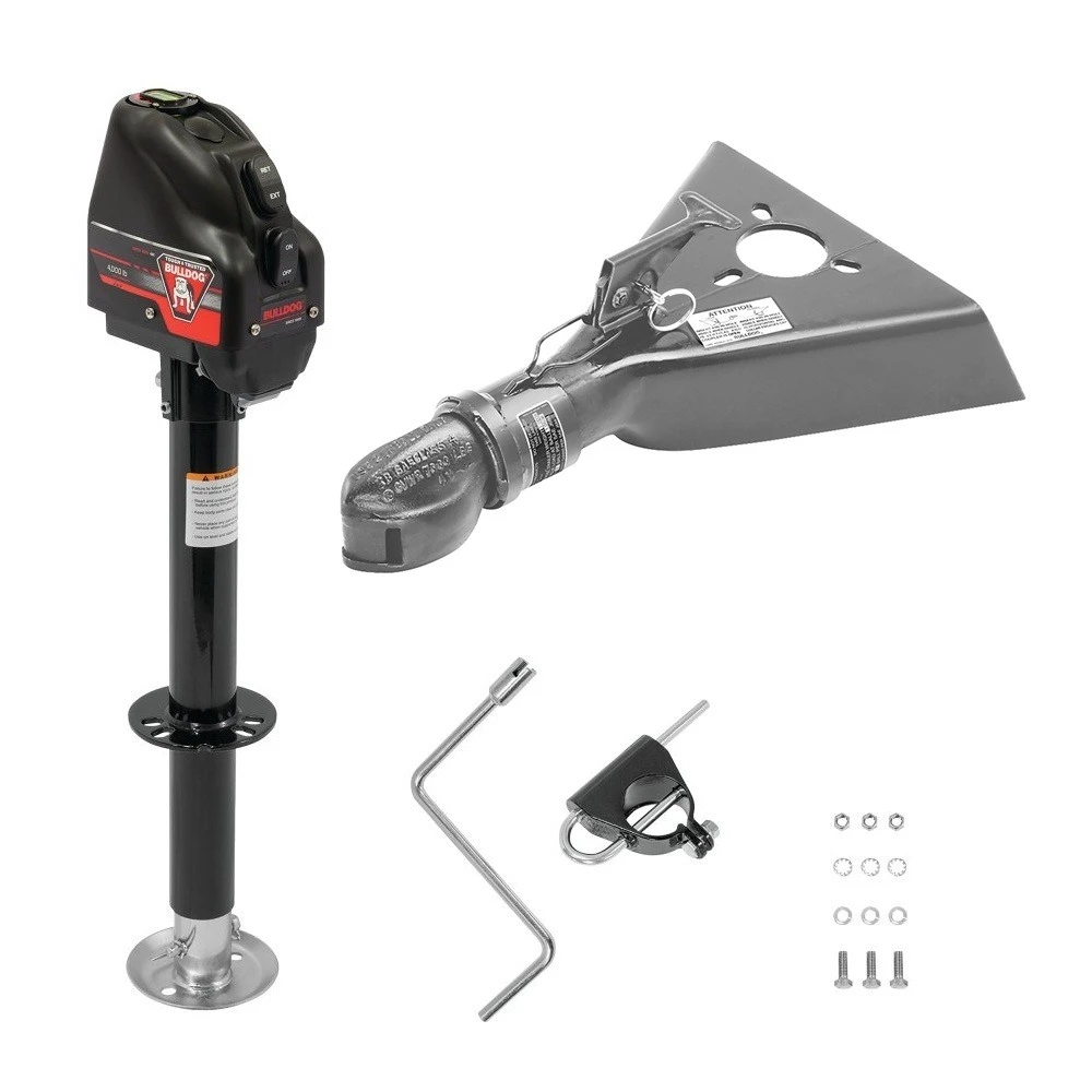 Bulldog 4K A-Frame Trailer Jack with 7K Collar-Lok Coupler bundle
