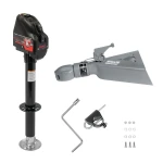 Bulldog 4K electric A-frame trailer jack with 12.5K Collar-Lok coupler bundle