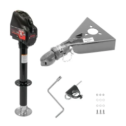 Bulldog 4K Powered Drive A-Frame Trailer Jack 14" Lift w/ 15K Collar-Lok Coupler for 2-5/16" Ball