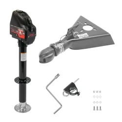 Bulldog 4K Powered Drive A-Frame Trailer Jack 14" Lift w/ 15K Collar-Lok Coupler for 2-5/16" Ball