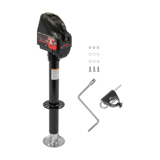 Bulldog 4K electric A-frame trailer jack with 12.5K cast-head coupler