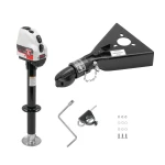 Bulldog 4000 lb powered electric A-frame trailer jack with 7000 lb Collar-Lok coupler and A-frame mount