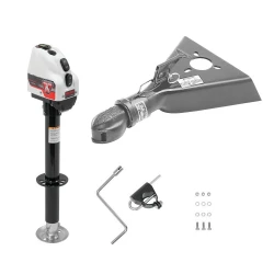 Bulldog 4K Powered Drive A-Frame Trailer Jack 14" Lift w/ 15K Collar-Lok Coupler for 2-5/16" Ball