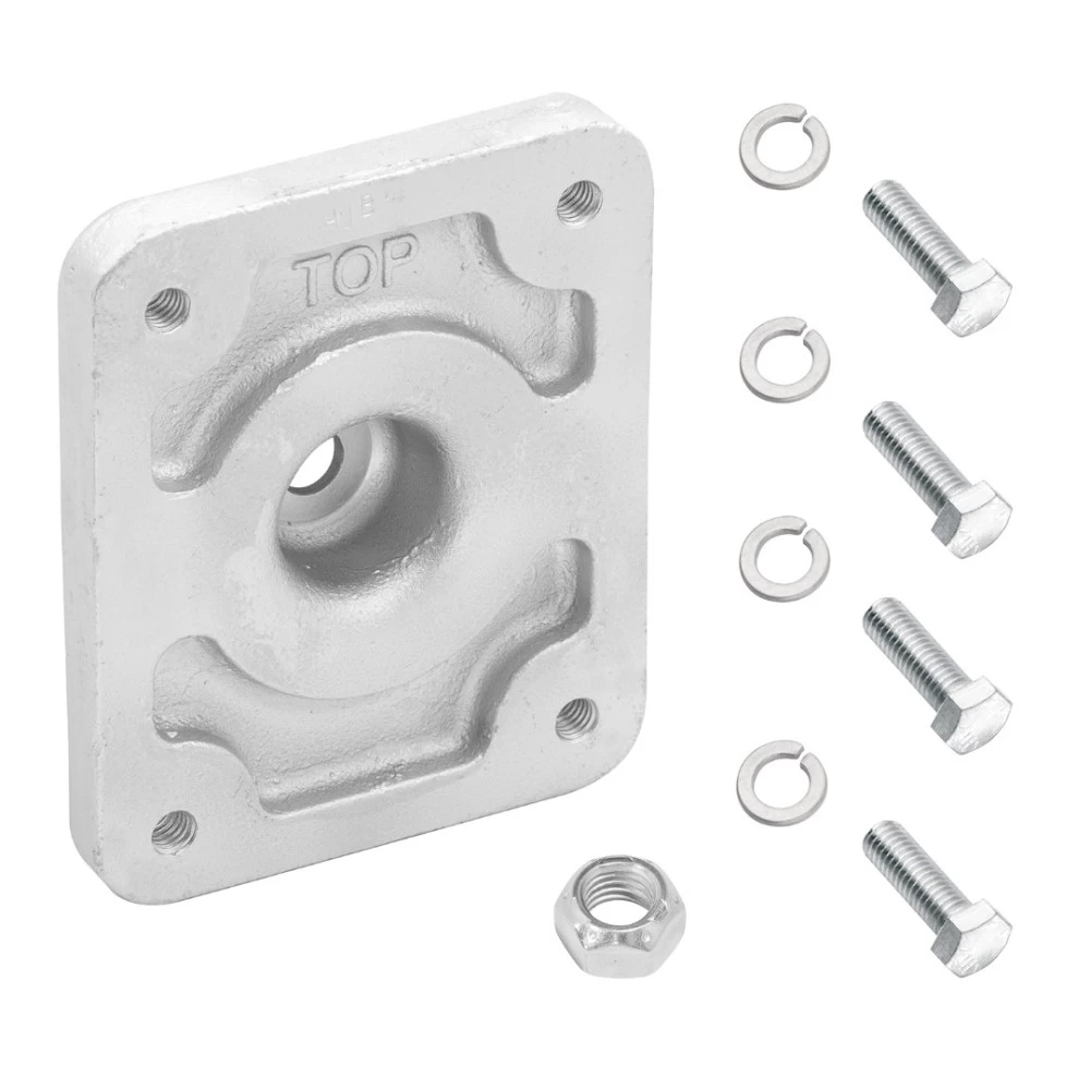 Fulton F2 Boat Trailer Jack 1600 lbs Side Wind Bolt-On Hardware Side Mount + XP-F2 Conversion Adapter Lifetime Warranty + Hardware Bolt-On Side Mount