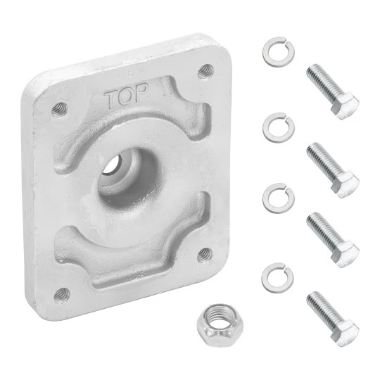 Fulton F2 Boat Trailer Jack 1600 lbs Side Wind Bolt-On Hardware Side Mount + XP-F2 Conversion Adapter Lifetime Warranty + Hardware Bolt-On Side Mount