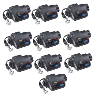 Fulton XLT marine trailer electric winch 7,000 lb capacity with 15 ft strap