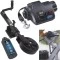 Fulton Electric Powered XLT Boat Trailer Winch 7K + Tactical Black Trailer Jack Sharkskin Saltwater Tested 1500 lbs 5 Year Warranty + Hardware Bolt-On Side Mount