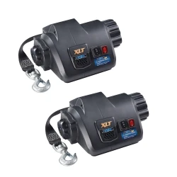 Fulton 2x 7K XLT Marine Trailer Electric Winch w/ 15 ft Strap