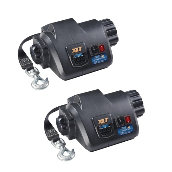 Fulton XLT 7K Electric Marine Trailer Winch with 15 ft Strap – Set of 2