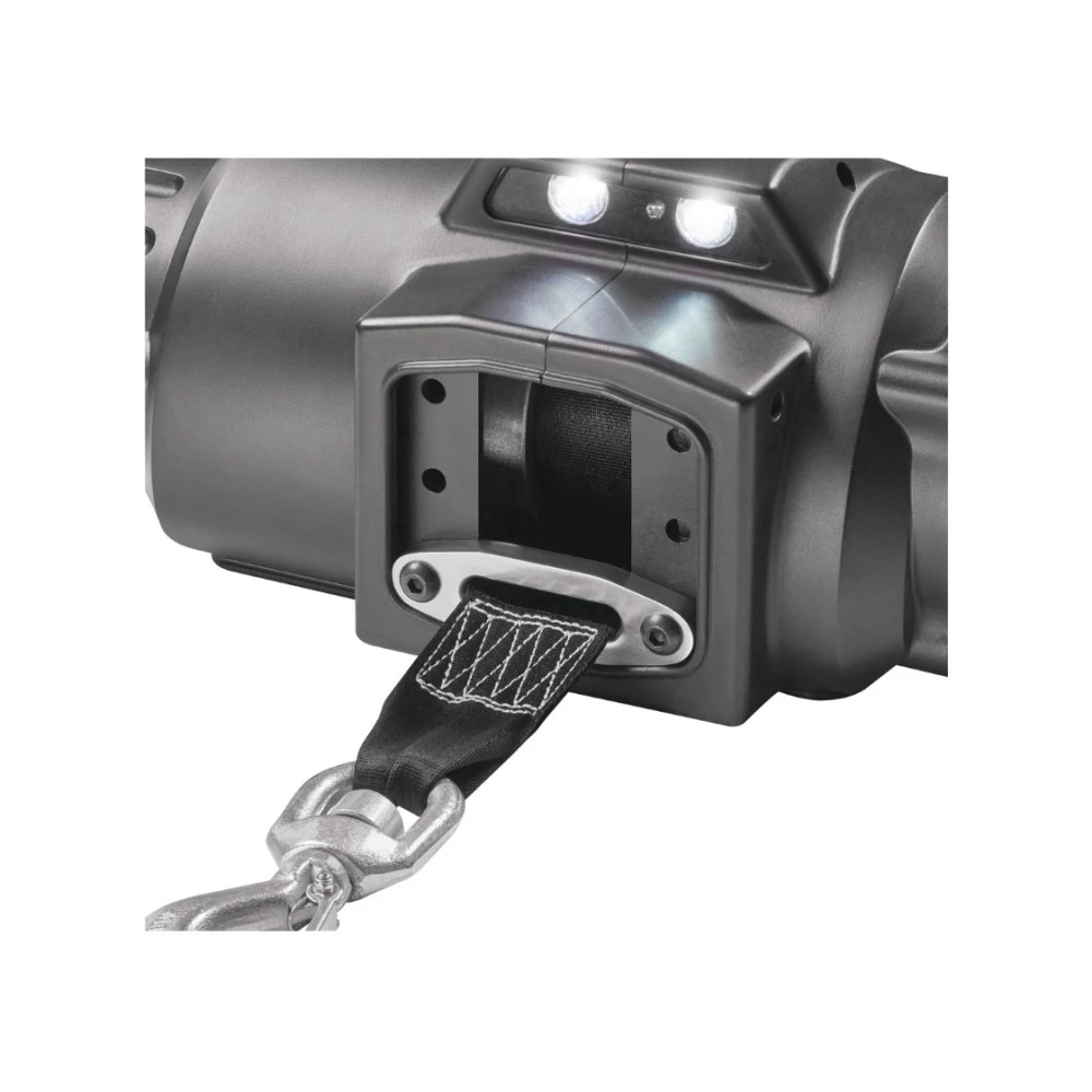 Fulton Electric Powered XLT Boat Trailer Winch 7K + Tactical Black Trailer Jack Sharkskin Saltwater Tested 1500 lbs 5 Year Warranty + Hardware Bolt-On Side Mount
