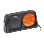 Wesbar Dual Left-Hand LED Agricultural Light 3-Wire Leads Rear Amber/Red Front Blank/Amber 54209-005