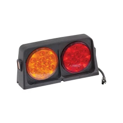Wesbar Dual Left-Hand LED Agricultural Light (Rear Amber/Red, Front Blank/Amber) w/ 3-Wire Plug, 54209-006
