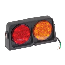Wesbar Dual Right-Hand LED Agricultural Light (Rear Red/Amber, Front Amber/Blank) w/ 3-Wire Leads, 54209-019