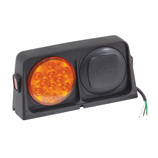 Wesbar Dual Right-Hand LED Agricultural Light 3-Wire Leads Rear Red/Amber Front Amber/Blank 54209-019